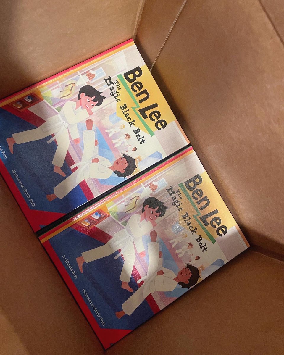 Look what just came in the mail!!!🤯😱 Only 2 MORE WEEKS until THE MAGIC BLACK BELT is out!🥰 Follow Ben as he learns not only taekwondo but also sportsmanship, perseverance, and self-confidence 🥋 Preorder info in bio!!❤️❤️