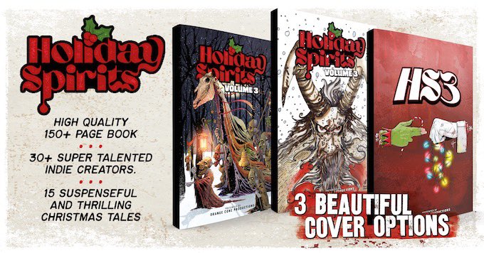 Holiday Spirits is a comic book horror anthology with suspenseful and thrilling Christmas tales brought to you by 30 super-talented indie creators. This high-quality 150-page book is a must-have under the tree! #HorrorFamily @PromoteHorror @promotecomics kck.st/3Rv3Lxo