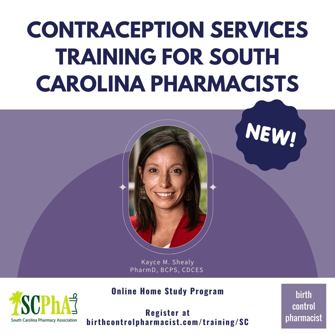 We've been hard at work with state-based champions to create training programs for pharmacist contraception services!  Register before the New Year for 🤩Pre-Sale Promo Pricing!🤩
IL - new program with <a href="/ilpharmacists/">IPhA</a>
SC - new program with <a href="/yourscpha/">SC Pharmacy Association (SCPhA)</a>
birthcontrolpharmacist.com/training