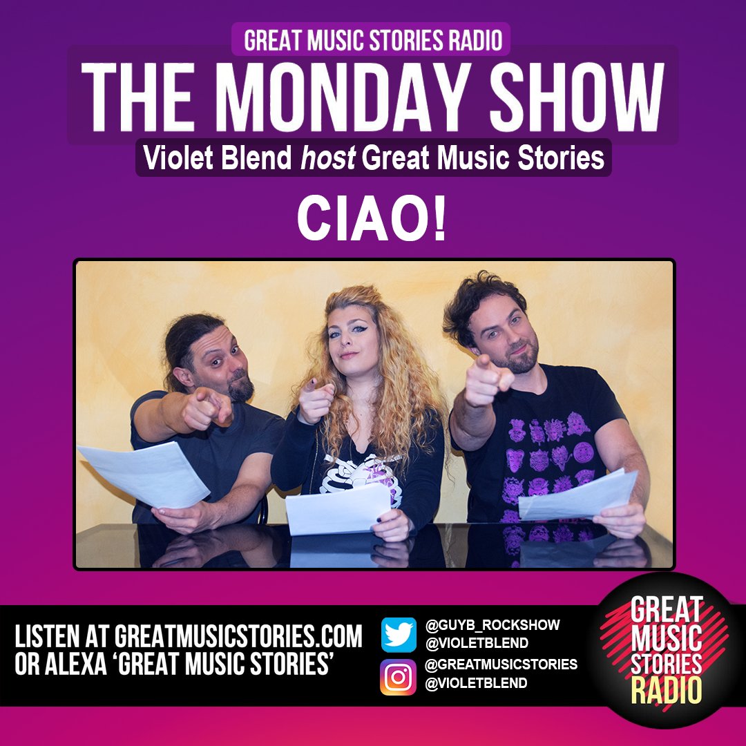 🎄 ⛄ MERRY CHRISTMAS and a HAPPY NEW YEAR! 🎄 ⛄
CIAO from @VioletBlend 💜 Thanks for joining us tonight on #GreatMusicStories
#MarvellousMonday with big boss Mr. @GuyB_rockshow 😃👏

#greatmusicstoriesradio #guybrockshow