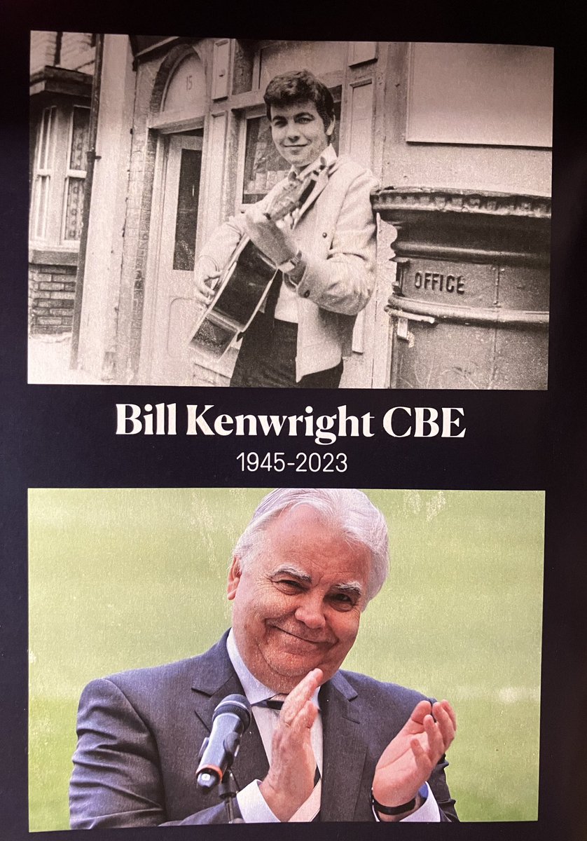 Honoured to have been invited to the attend the memorial service at Liverpool Cathedral today for #BillKenwright CBE. It was an emotional service, with tributes paid by representatives of both clubs and the theatre world, plus partner Jenny Seagrove and daughter Lucy.    
R.I.P.