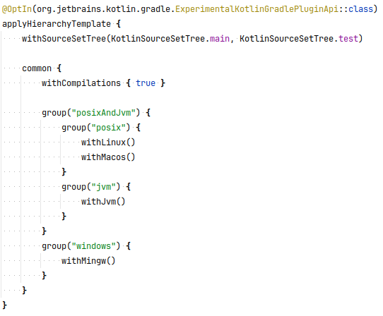Today I discovered the new Kotlin Multiplatform `applyHierarchyTemplate` awesomeness - which makes it easy to customize the structure of multiplatform code. Now I'm sharing code without any duplication and platform actuals where I want them. All I need now is a Mermaid diagram