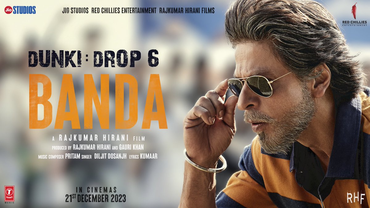 Vaade ka pakka, yaaron ka yaar...Hardy jaisa Banda aaj ki tareekh mein nahi milega kahin yaar!

#DunkiDrop6 - #Banda song out now! 
bit.ly/Banda-DunkiDro…

#Dunki releasing worldwide in cinemas on Thursday, 21st December, 2023.