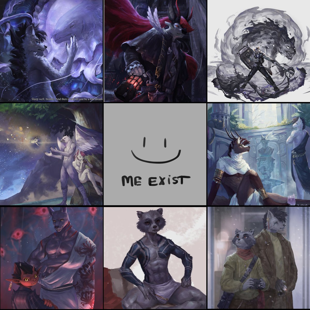 IlluiAnagiros's tweet photo. Something something artvsartist 2023 
Year of inconsistent art style vs quality, at least I drew a lot of raccoons. https://t.co/VbTR6YMu6T