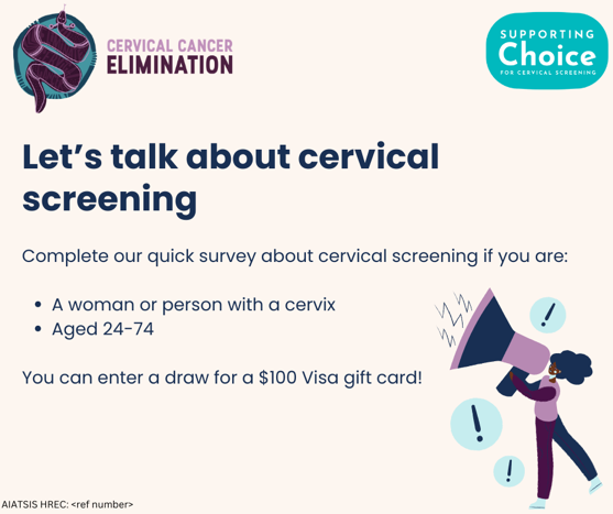 📢 Have your say on preventing cervical cancer in your community 🌈 Click here: sydney.au1.qualtrics.com/jfe/form/SV_cI… @ANUmedia @ANUPopHealth