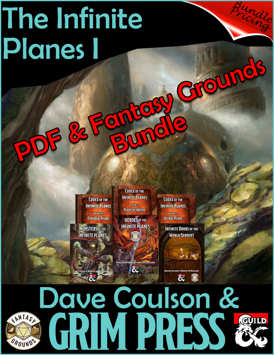 Thomas (Samson, MoskinFoz) (@keltarzinn) on Twitter photo For <a href="/FantasyGrounds2/">Fantasy Grounds VTT</a> Users,
“I Did mention Bundles this Holiday Season!”
Check This Out!
Dave Coulson, <a href="/weird_dave/">Weird Dave Coulson</a> teams-up with <a href="/TheGrimPress/">Grim Press</a> to deliver an Infinite Special, Holiday Discount Bundle!
This Holiday Season’s Fantasy Grounds @Duneonmastersguild discounted For <a href="/FantasyGrounds2/">Fantasy Grounds VTT</a> Users,
“I Did mention Bundles this Holiday Season!”
Check This Out!
Dave Coulson, <a href="/weird_dave/">Weird Dave Coulson</a> teams-up with <a href="/TheGrimPress/">Grim Press</a> to deliver an Infinite Special, Holiday Discount Bundle!
This Holiday Season’s Fantasy Grounds @Duneonmastersguild discounted