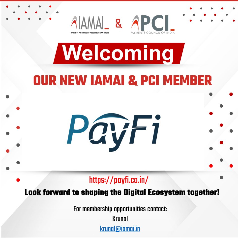 Welcoming Cash Friend Fintech Private Limited (PayFi) to the IAMAI and PCI family! Experience simpler and smoother payments at payfi.co.in. PayFi offers a seamless, secure, and reliable end-to-end encrypted payment gateway, revolutionizing the financial landscape.