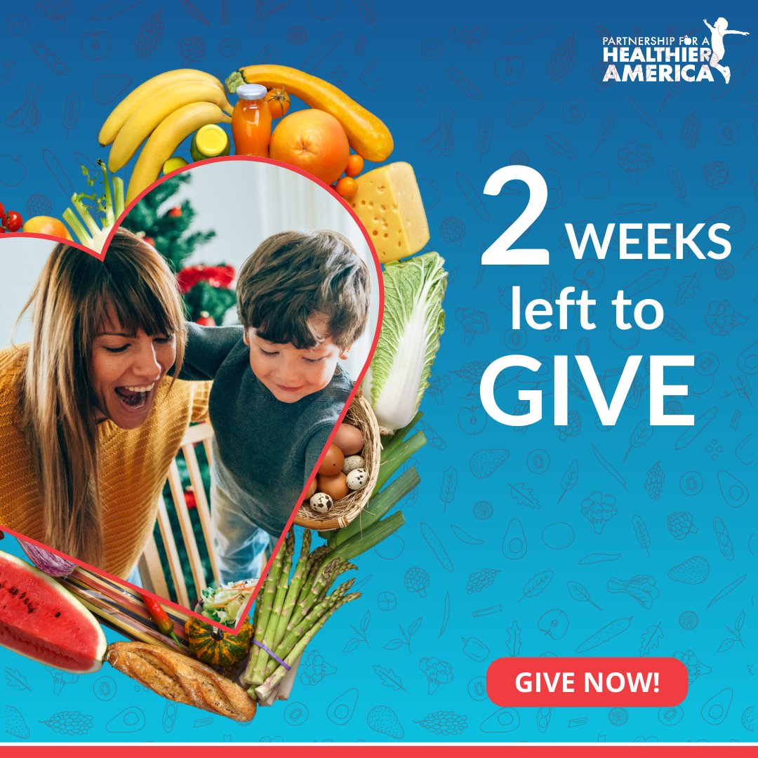 There are two weeks left to give your end-of-year gift to PHA. Instacart will be matching all gifts made before midnight on 12/31, up to $15,000 to make TWICE the impact for families this holiday season. Click the link to give now. …hipforahealthieramerica.salsalabs.org/yearend2023-03…