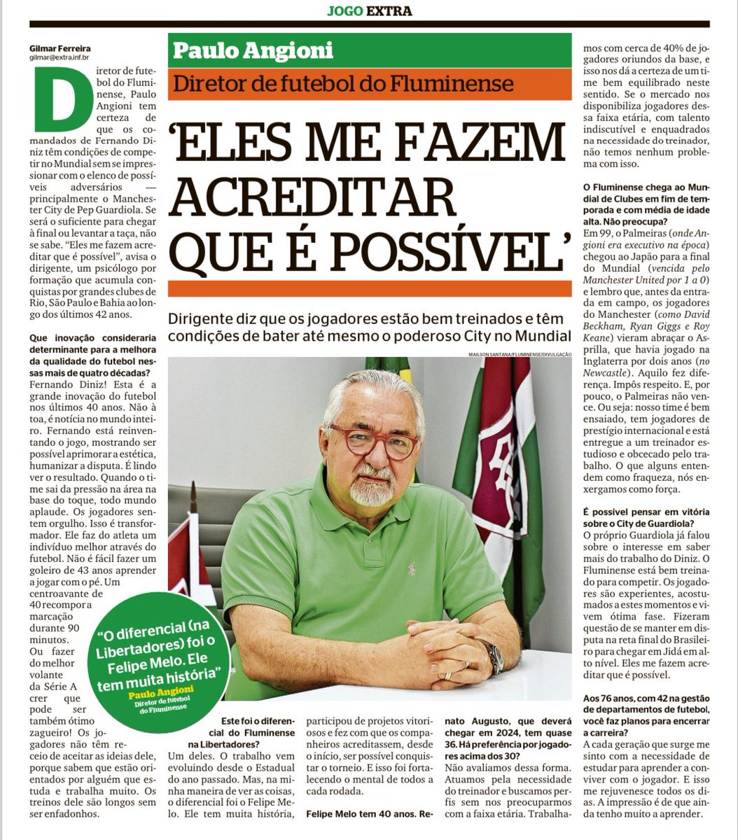 Futebol de fases - Gilmar Ferreira - Extra Online