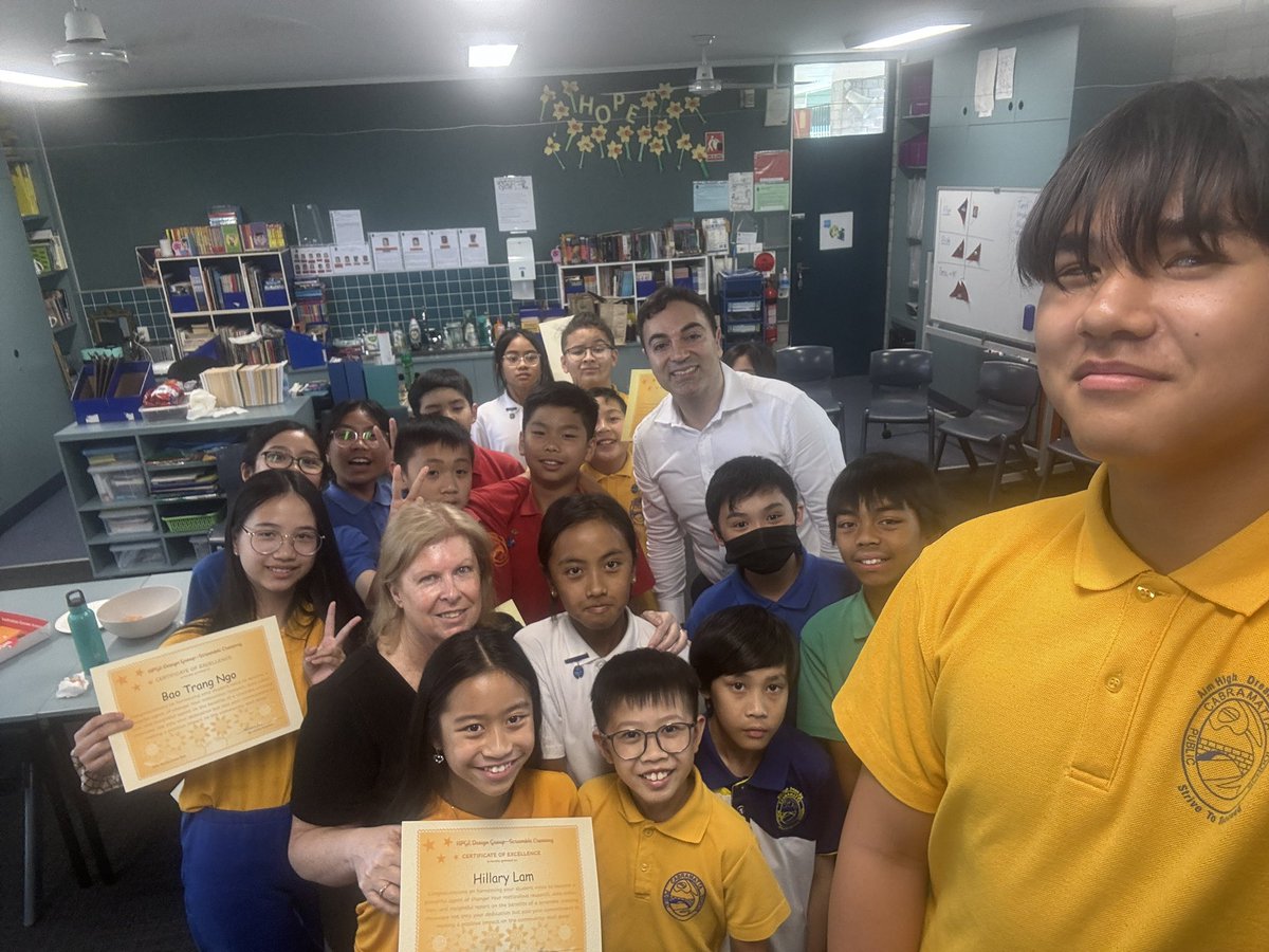 These awesome students from Cabramatta Public School want to improve pedestrian safety and have just completed their report for consideration by Government. Well done!!!