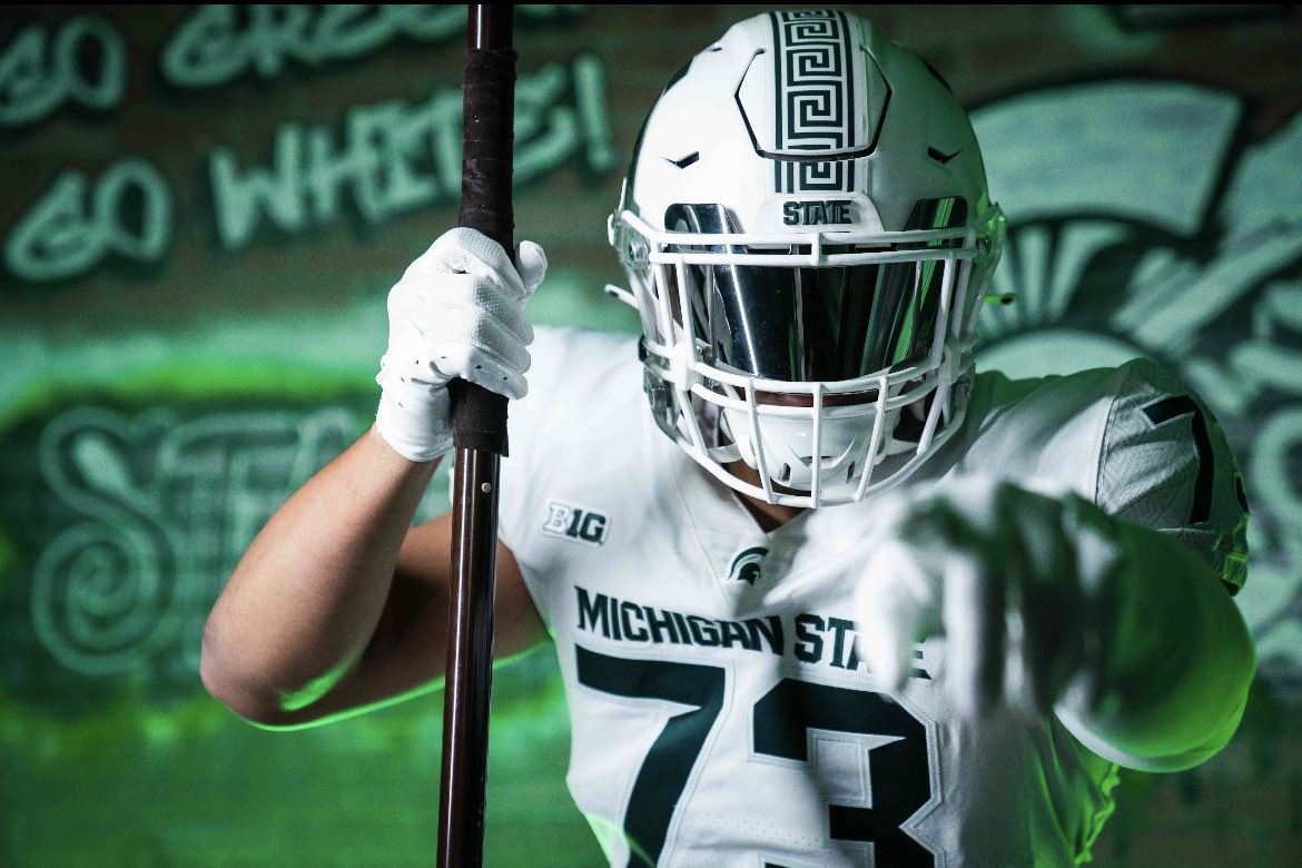 Thanks you coach @FBCoachM @Coach_Smith and the rest of the MSU staff for the amazing visit!! @RobCrowell8 @Malo53467605 @CoachTufono @IkaikaAthletics @BrandonHuffman @BlairAngulo @GregBiggins #Chrisnaeole🥷