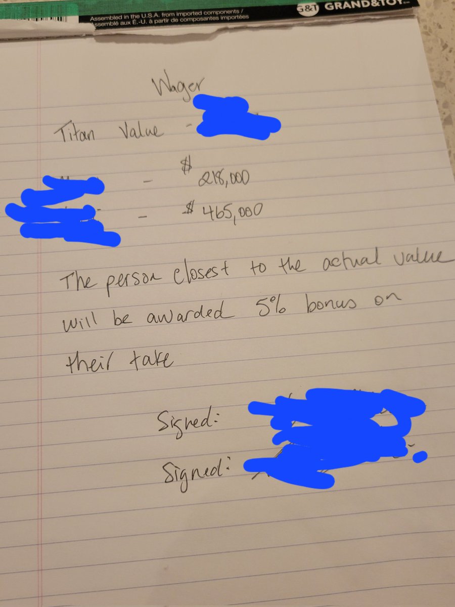 My wife drafted this contract between her and I, closest Guess will take an extra 5% of their total take.
Lmao, I was the one who found titanx, not her.
I love her no matter what. 
 $titanx #keepitfun