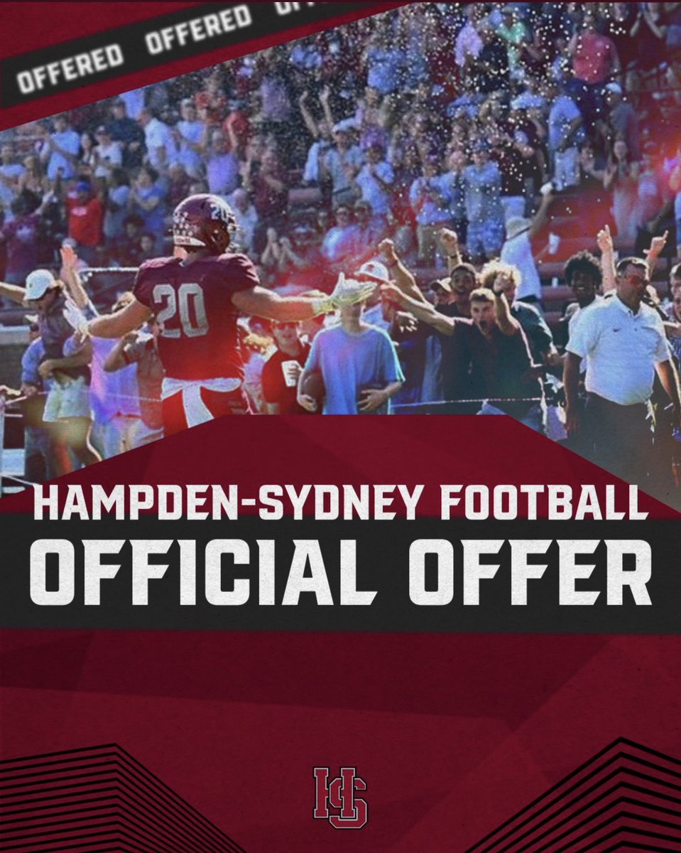 blessed to receive a ⭕️ffer from Hampden-Sydney University 🤍❤️@ZachZullinger @Coach_Twatson66 @bsweatt60 @blessedsa9 @CoachJBrawner @Real_Holbrook @kudzusports @GetEm_Brooks @THS0824