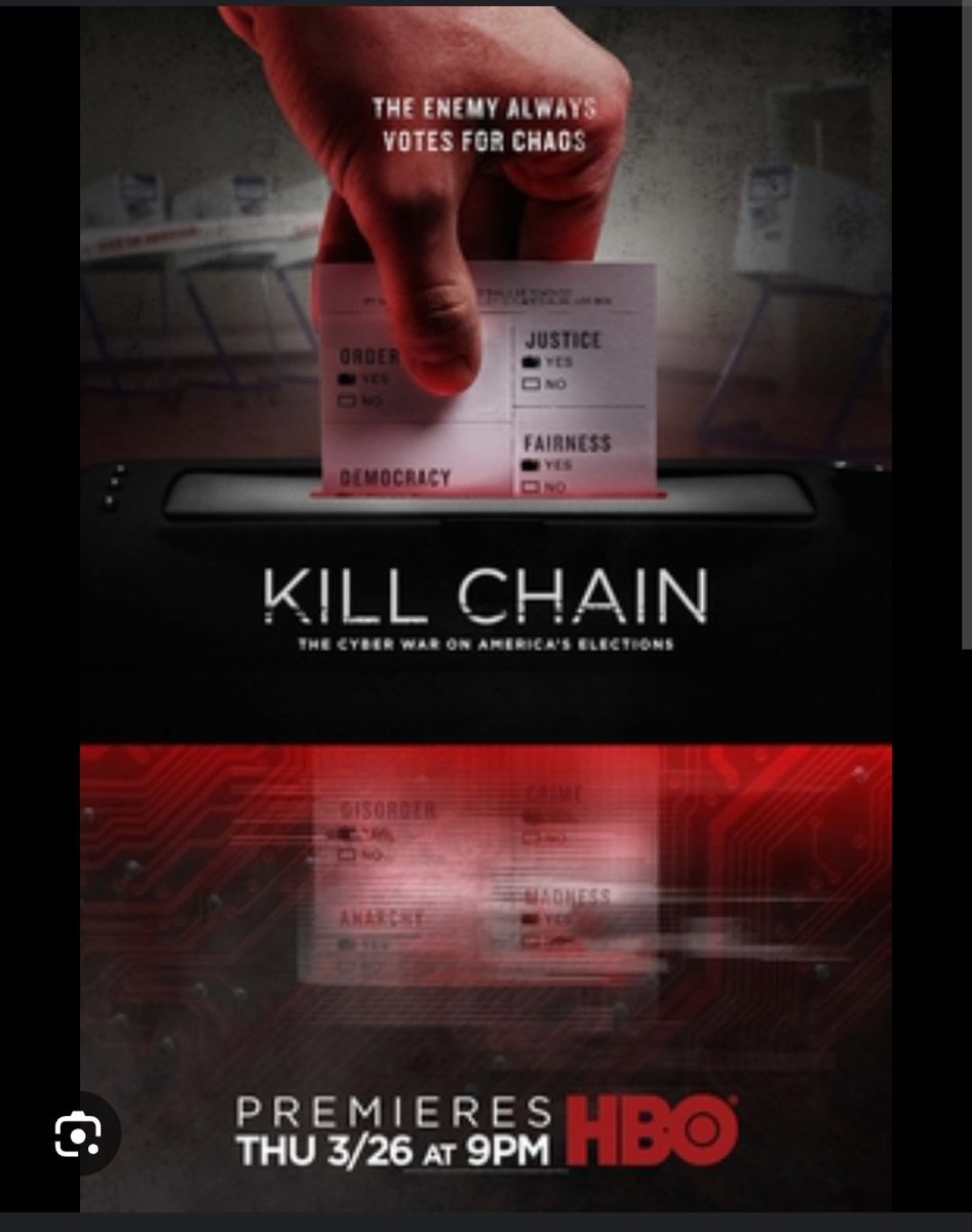 Susan_Dupres's tweet image. Film -

KILL CHAIN: THE CYBER WAR ON AMERICA&apos;S ELECTIONS
2020

Following hacker-turned-election expert Harri Hursti, this film takes a chilling look into the vulnerability of election technology.

(Recommended by Michael Curran)

#Elections
#ElectionTechnology
#KillChain