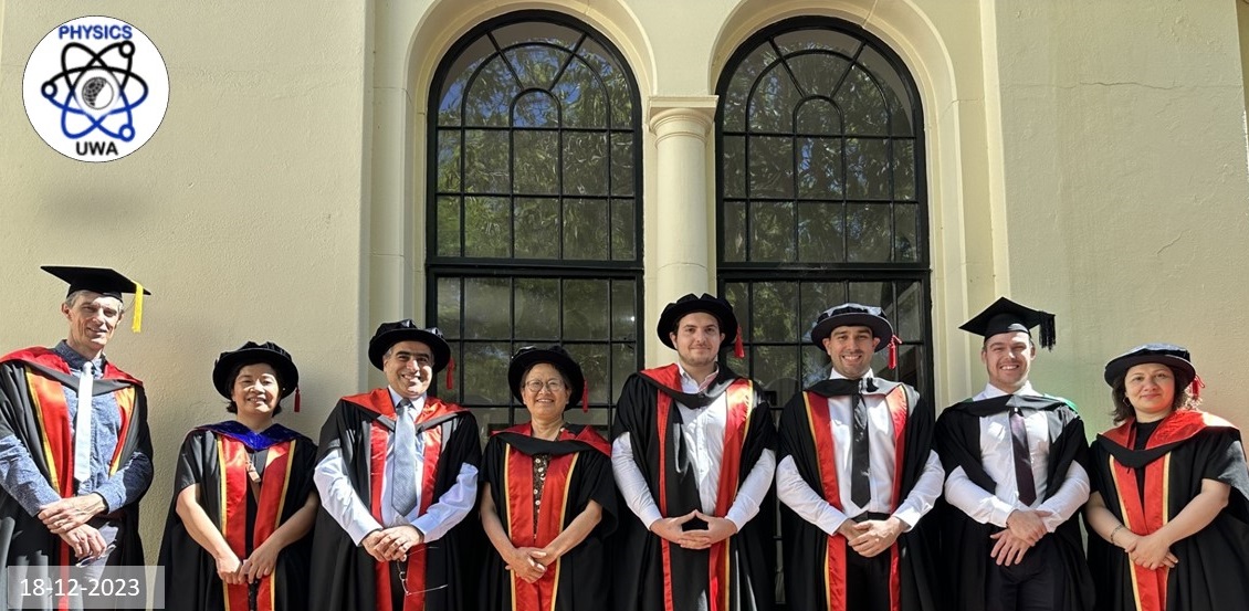 Congratulations to our PhD graduates! 🎓Well done!
It was a wonderful day to celebrate your achievements.
Wishing you continued success in the future.🎉

<a href="/UWA_students/">UWA Students</a> <a href="/uwanews/">UWA</a> #Physics #graduation #PhD