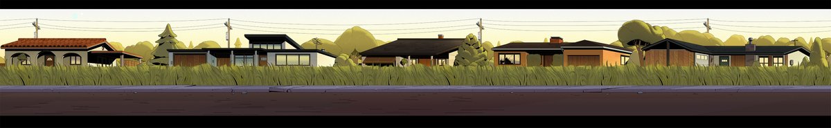 Some of the backgrounds I worked on for Carol and the End of the World