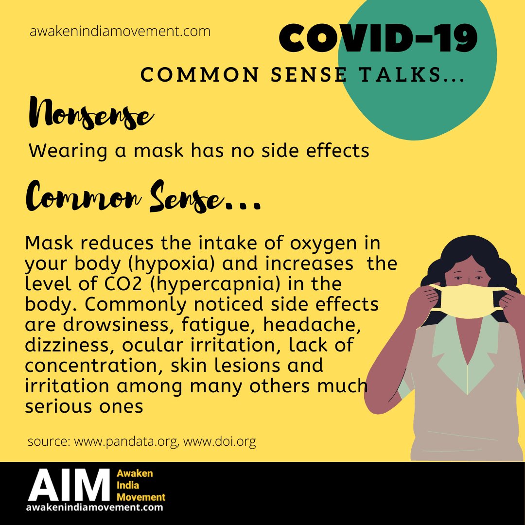 Masks harm
#NoToMasks
#NoMask
#corona
#COVID19India 
#COVID19