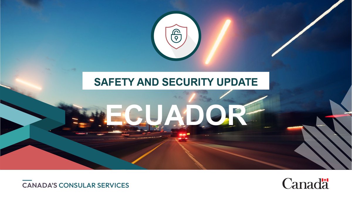 The number of kidnappings in #Ecuador, especially express kidnappings, has significantly increased. More information can be found in the 'Safety and security' section: travel.gc.ca/destinations/e…