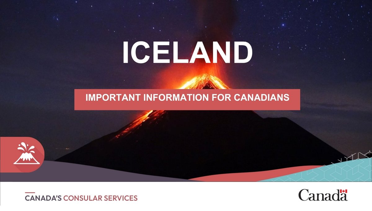 On December 18, a volcanic eruption occurred in the #Reykjanes Peninsula in #Iceland. Volcanic gas may move towards #Reykjavik in the following days. More information can be found here: travel.gc.ca/destinations/i…