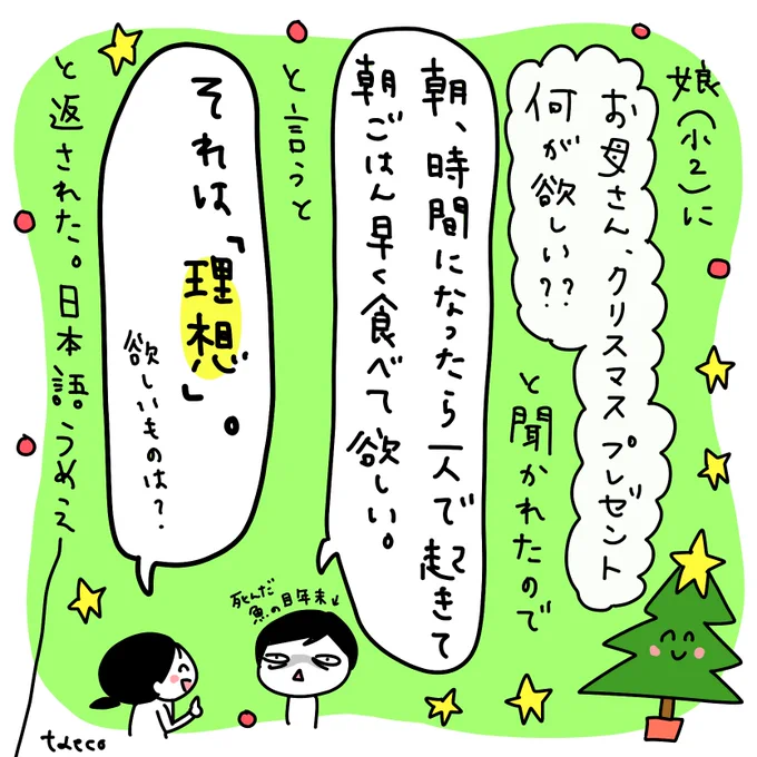 お母さんのクリスマスプレゼント。 #しゃべる絵日記