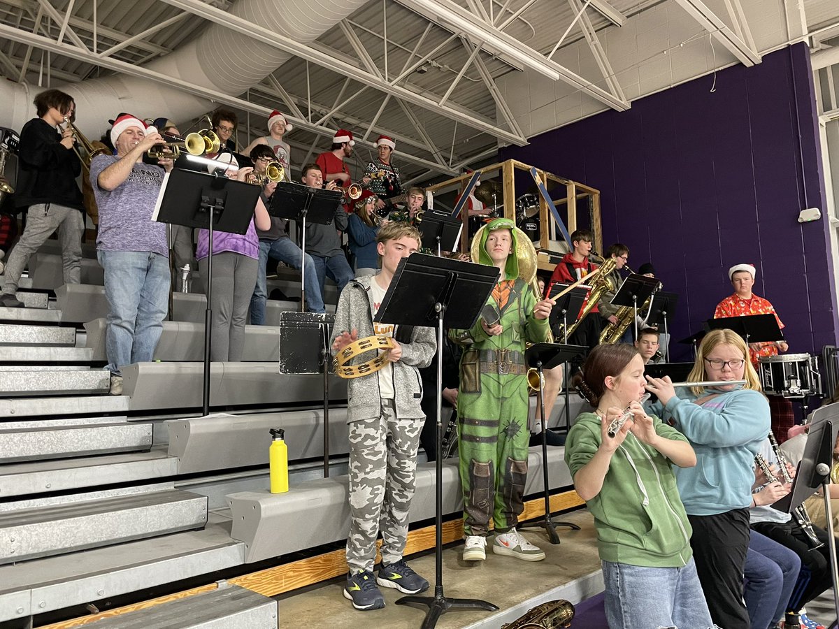 The pep band was in action again tonight. Great job!