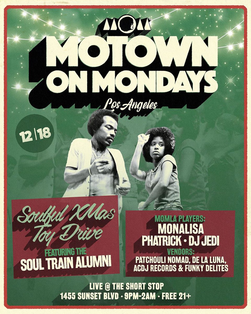 🎉 HAPPY 12TH ANNIVERSARY MOTOWN ON MONDAYS LA!🎉 Tonight, we celebrate one  of the best dance parties in LA! @mom_la has been providing the…