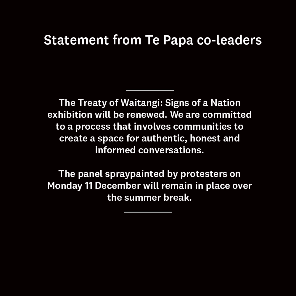 He Kārere! A statement from Te Papa Co-leaders Tumu Whakarae Courtney Johnston and Kaihautū Dr Arapata Hakiwai.

tepapa.nz/PressRelease19…