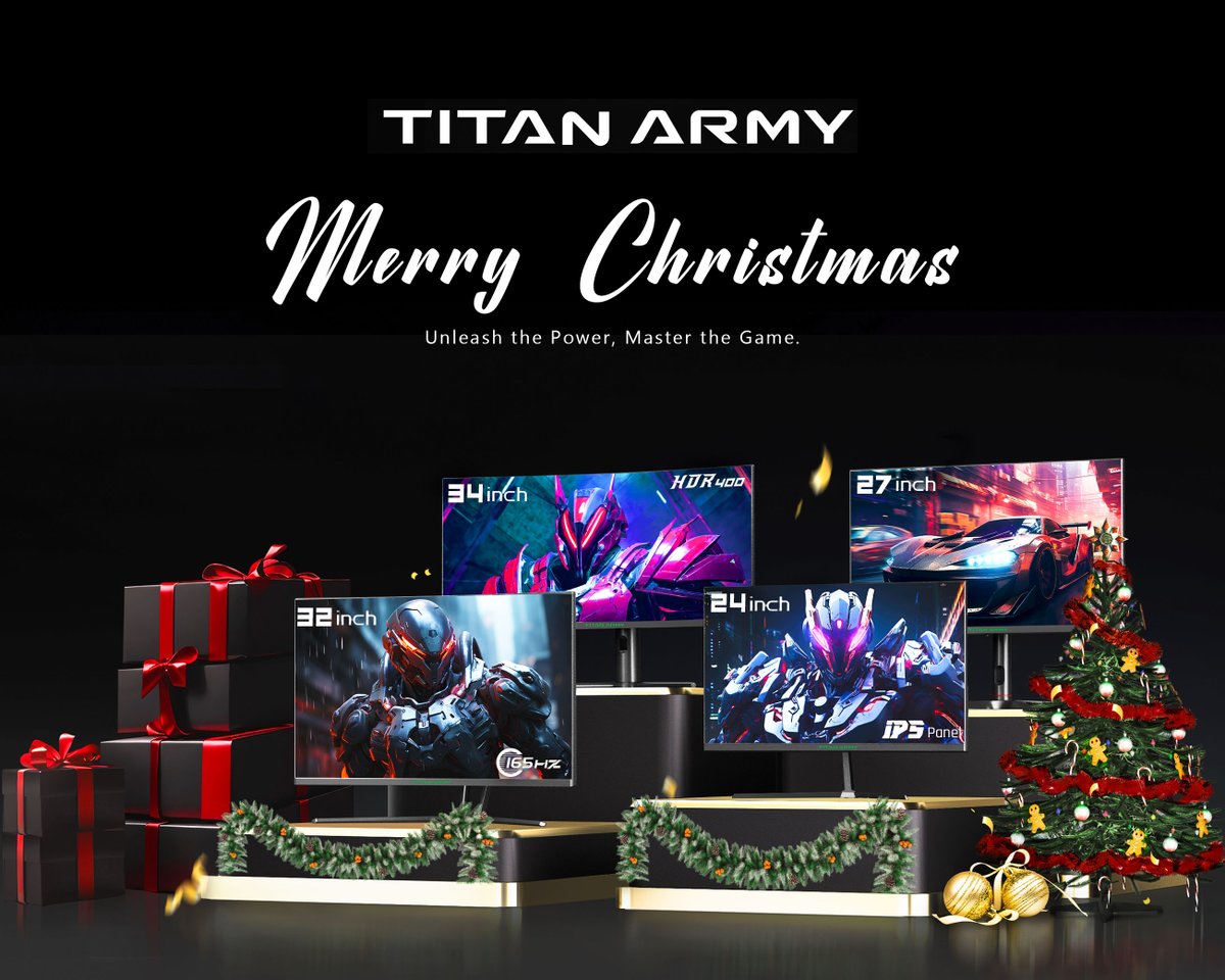 🎄 Merry Christmas from Titan Army! Get Ready for Holiday Gaming Like Never Before! 🎅
.
.
.
#TITANMonitors #MerryChristmas #HolidayGaming #FestiveSeason #GameInStyle #ChristmasSpirit #WinterWonderland #TechJoy #GamingHoliday #HappyHolidays