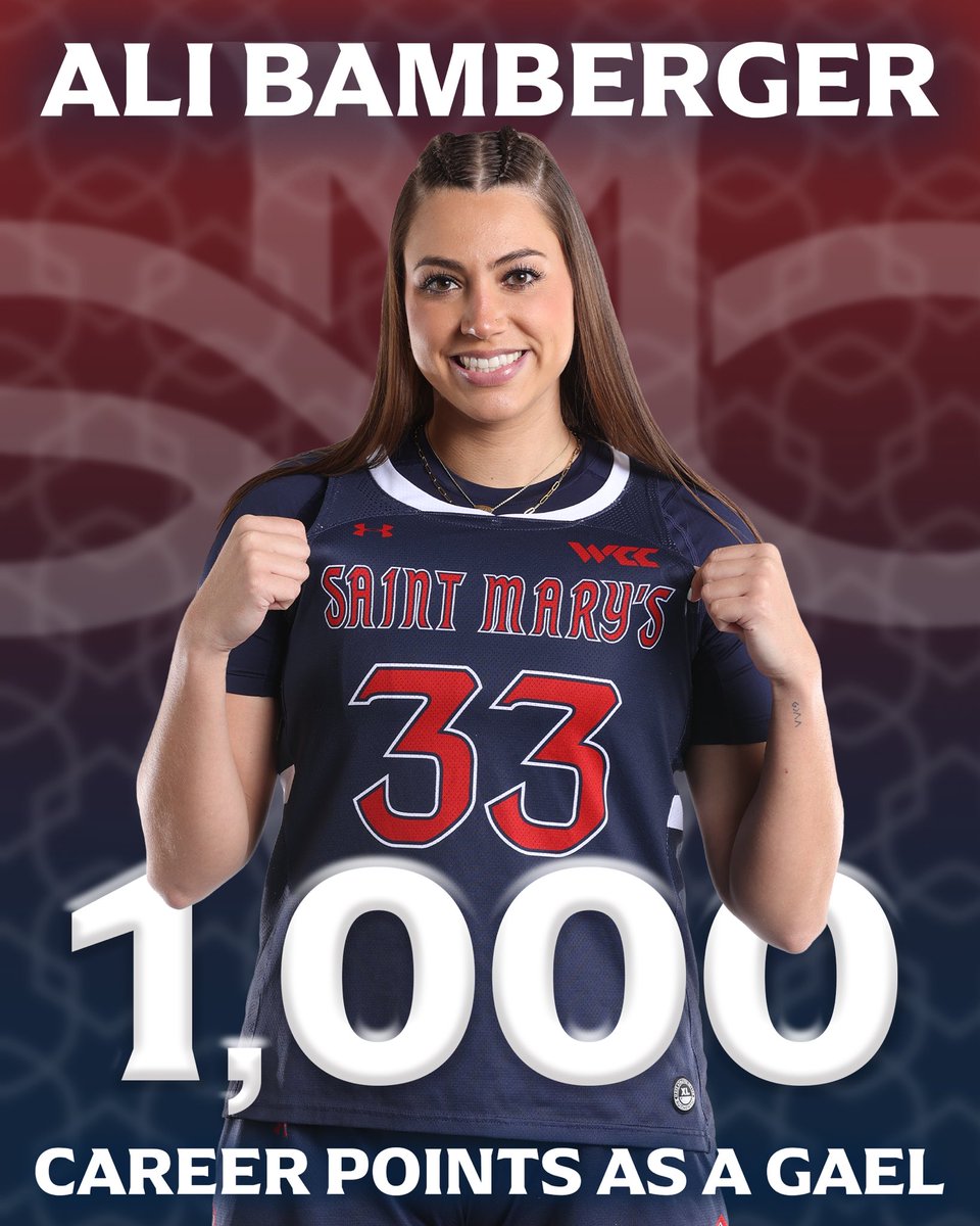 That’s our Gael 🙌 Congratulations to Ali Bamberger who has just scored her 1,000th career point as a Gael! We are so lucky to have witnessed the 999 points prior and we can’t wait for many more 🔥 #GaelsRise