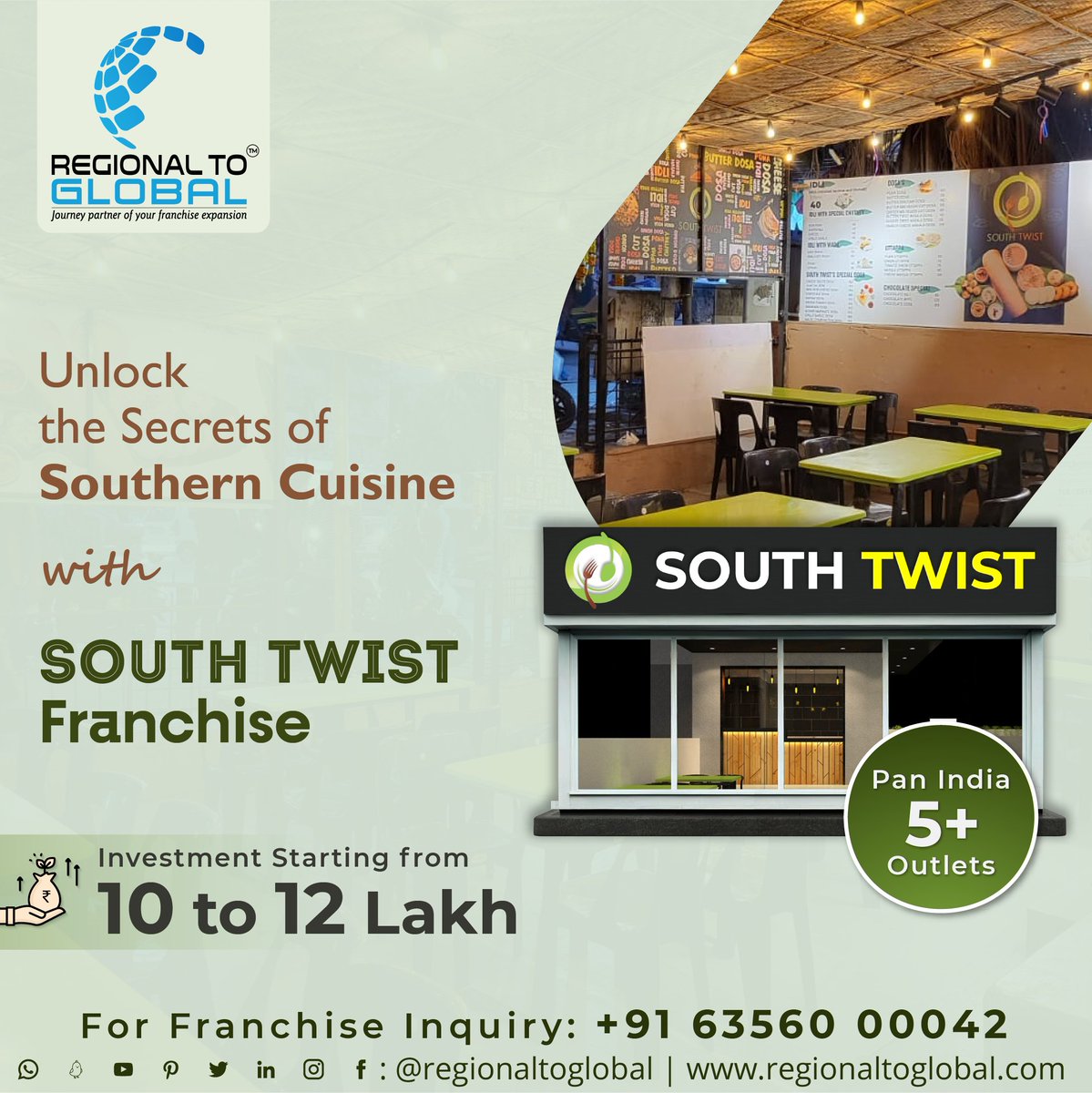 Unlock the Secrets of Southern Cuisine with
SOUTH TWIST Franchise

#franchiseopportunities #Southtwist #southtwistfranchise #regionaltoglobal #entrepreneurial #southerncuisine #franchisewithus #UnlockSuccess