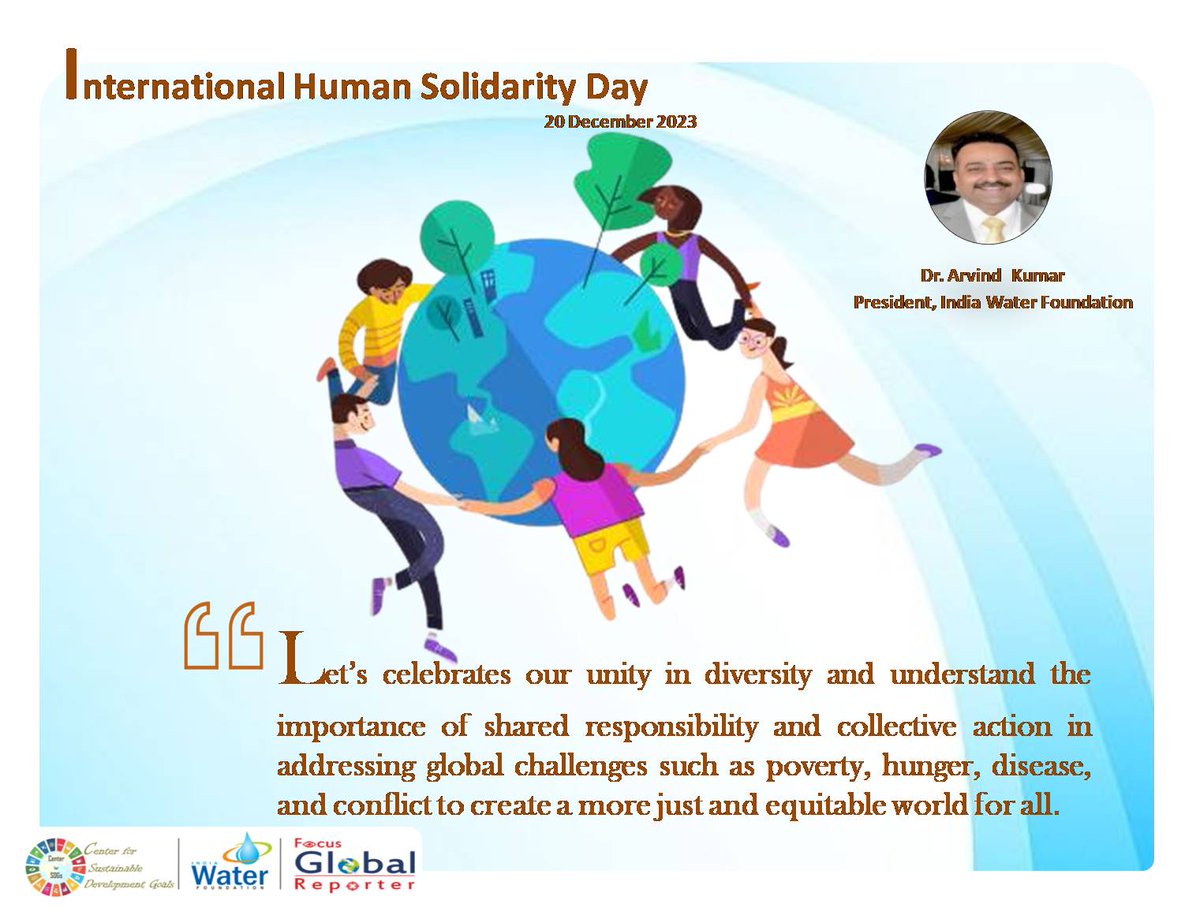 #internationalhumansolidarityday2023 #COP28UAE #SolidarityDay #Act4SDGs #अंतरराष्ट्रीय_मानव_एकता_दिवस #ForEveryChild #Water4All #Solidarity #womenempowerment #ClimateAction #ZeroHunger #EndPoverty #humanityfirst #Peace #Security @PMOIndia @narendramodi @NITIAayog @gssjodhpur