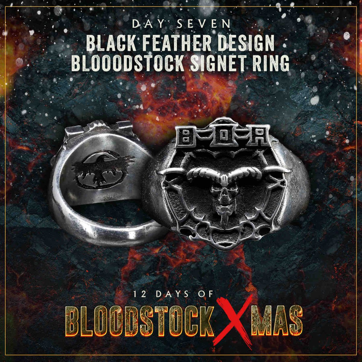 🎅ON THE SEVENTH DAY OF CHRISTMAS BLOODSTOCK GAVE TO ME 🎁… An official Black Feather Design Bloodstock signet ring! To be in with a chance of winning head over to the Bloodstock Instagram instagram.com/bloodstockopen…