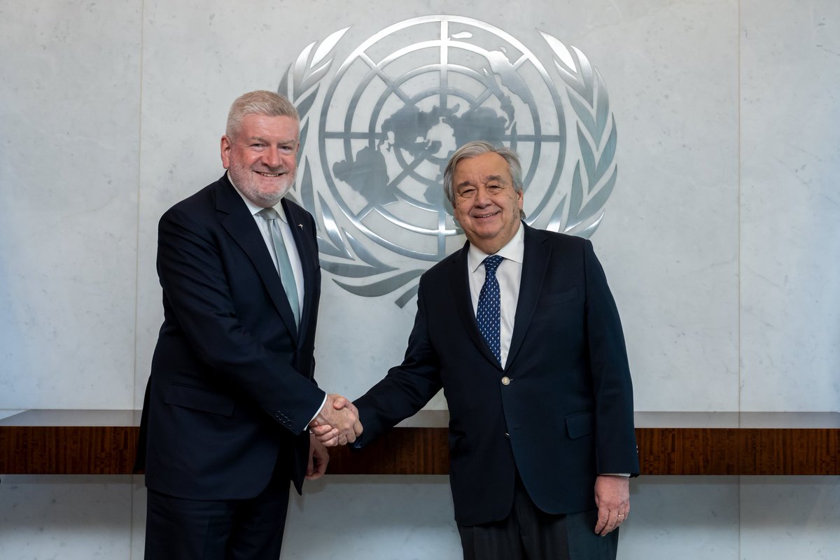 Good to have the opportunity last week in New York to catch up with @UN Secretary-General @antonioguterres