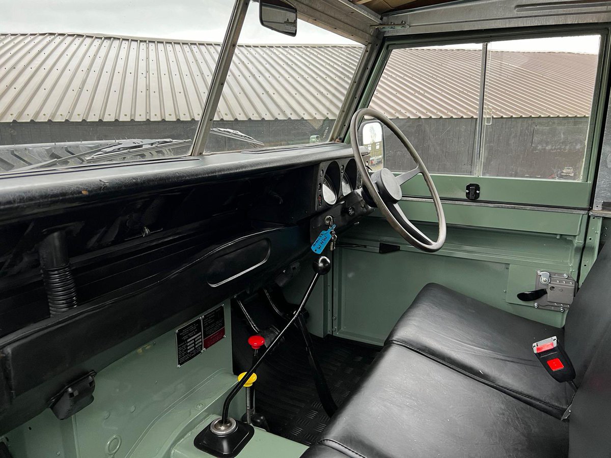 Our latest “build to order” is this soft top S3 in Pastel Green with seating for 7. With MOT and tax exemption it should be a great runaround, winter or summer. If you have a tick list, we are here to help you complete those boxes! #series3 #landrover #vintage #classic