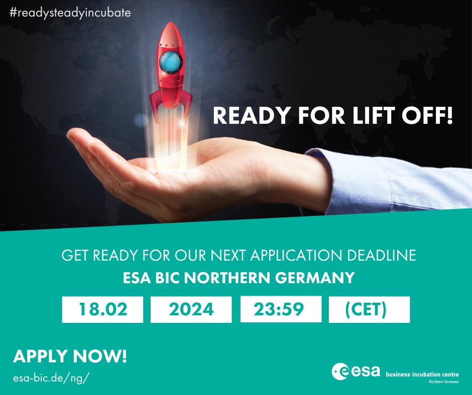 esabic_ng's tweet photo. Become one of our first incubatees in 2024.🚀 Learn more: https://t.co/xy3XyeE9SN #esa #esabic #esabicng #esacommercialisation #spacecommercialisation #newspace #spacestartup #startupfunding #esabicincubatee https://t.co/qmmdtKGdBZ