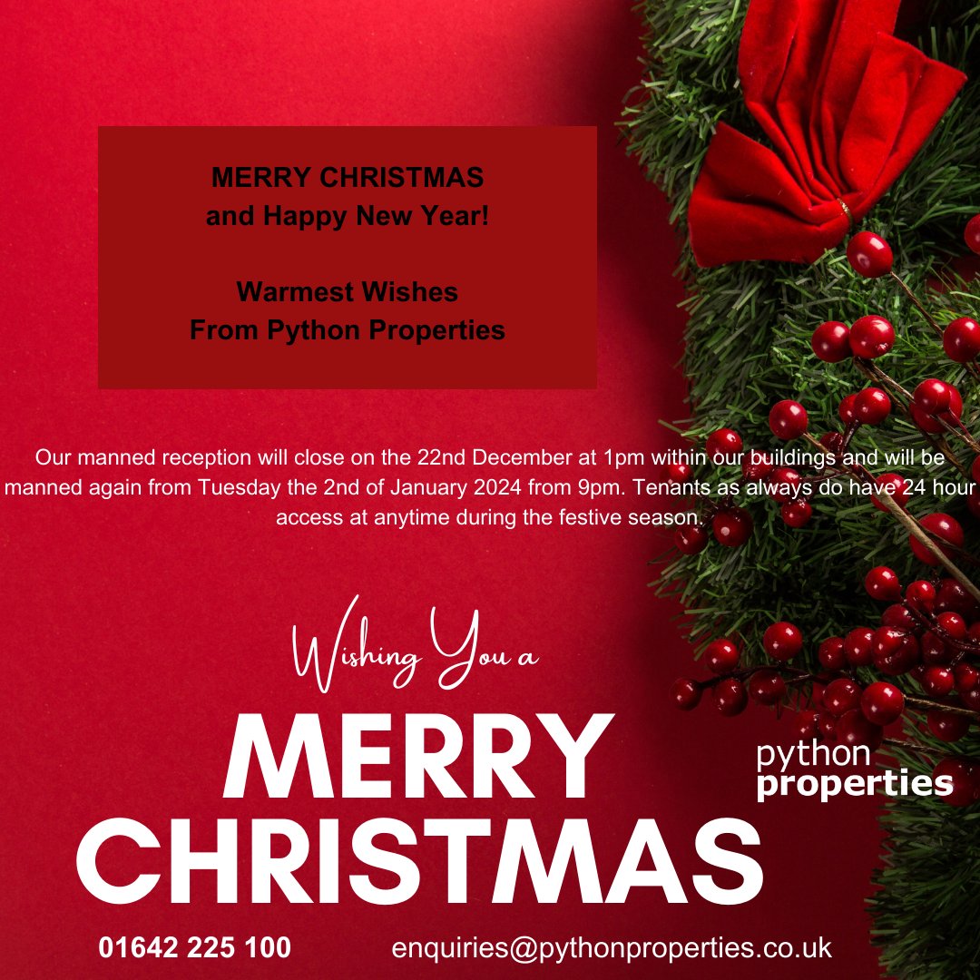 Python_Prop's tweet image. Wishing you all a Merry Christmas from Python Properties 🎅 #FestiveSeason
