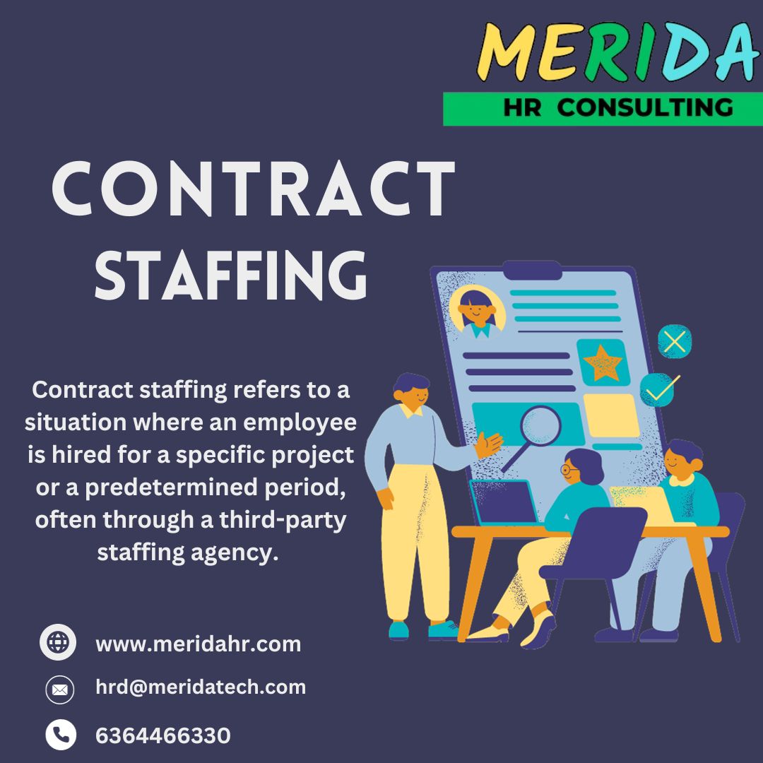 Navigate workforce fluctuations effortlessly. Our contract staffing services deliver skilled professionals on demand, allowing your business to scale up or down based on project requirements.
For more info
Contact us: 6364466330
Email us: hrd@meridatech.com
#ContractStaffing