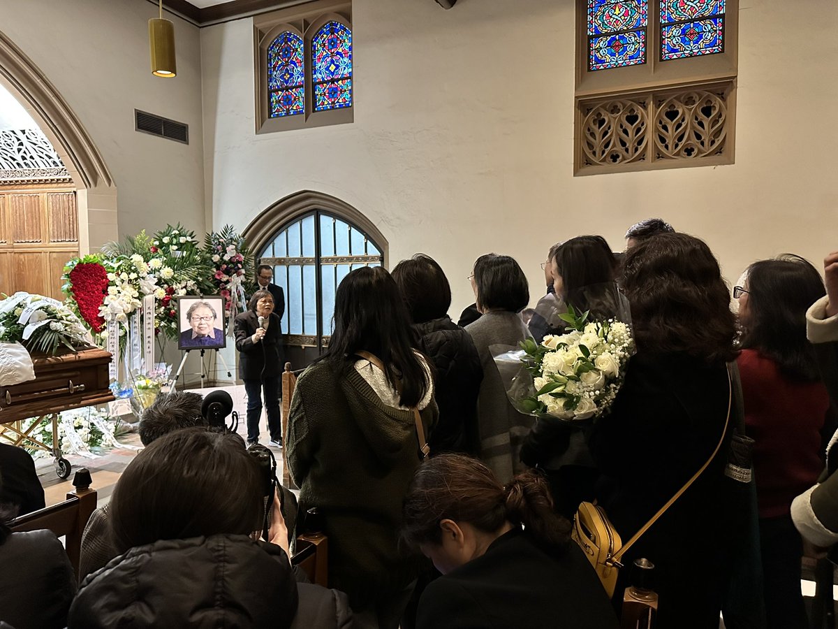 Went to Dr. Gao Yaojie's funeral on Monday. It was both sad and empowering. 200+ people showed up despite the rain. When the service was over, the sun beamed through clouds -- how Dr. Gao would like us to feel. What a great, inspiring soul! RIP