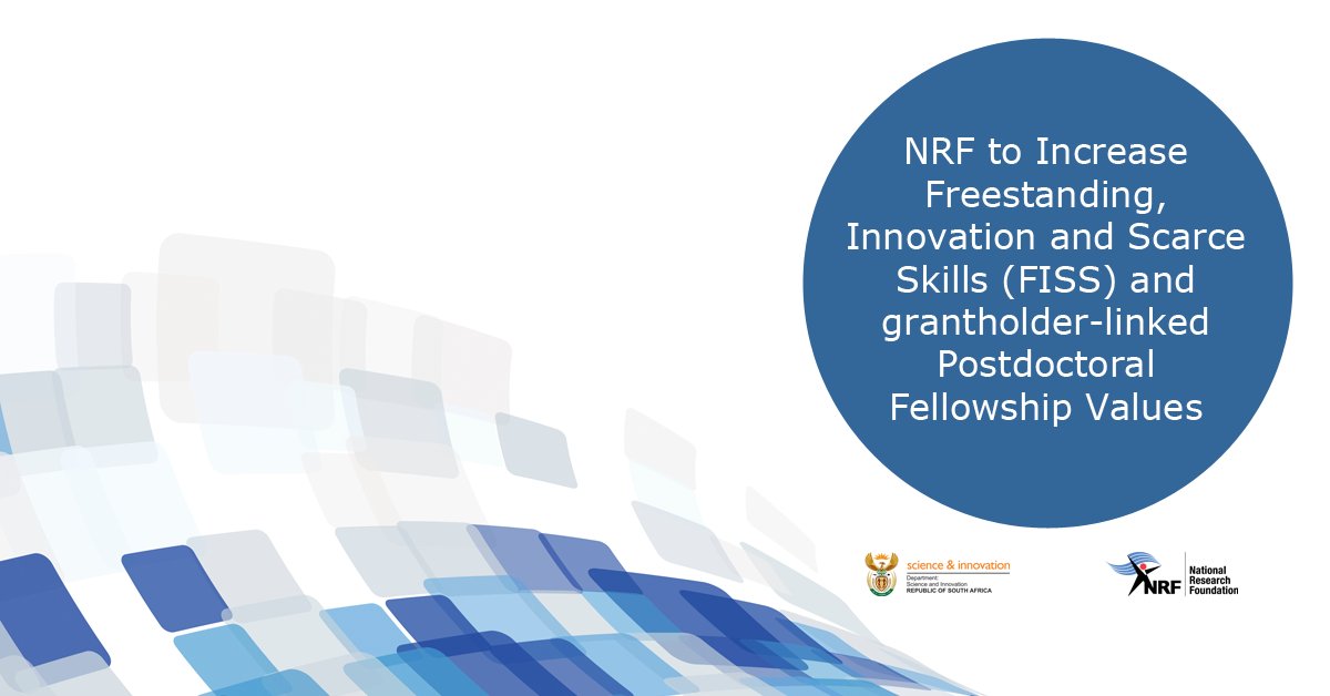 The NRF is delighted to announce that the value of NRF Postdoctoral Fellowship grants (Freestanding, Innovation and Scarce Skills and grantholder-linked) will increase! 

Read more here: nrf.ac.za/the-nrf-increa…