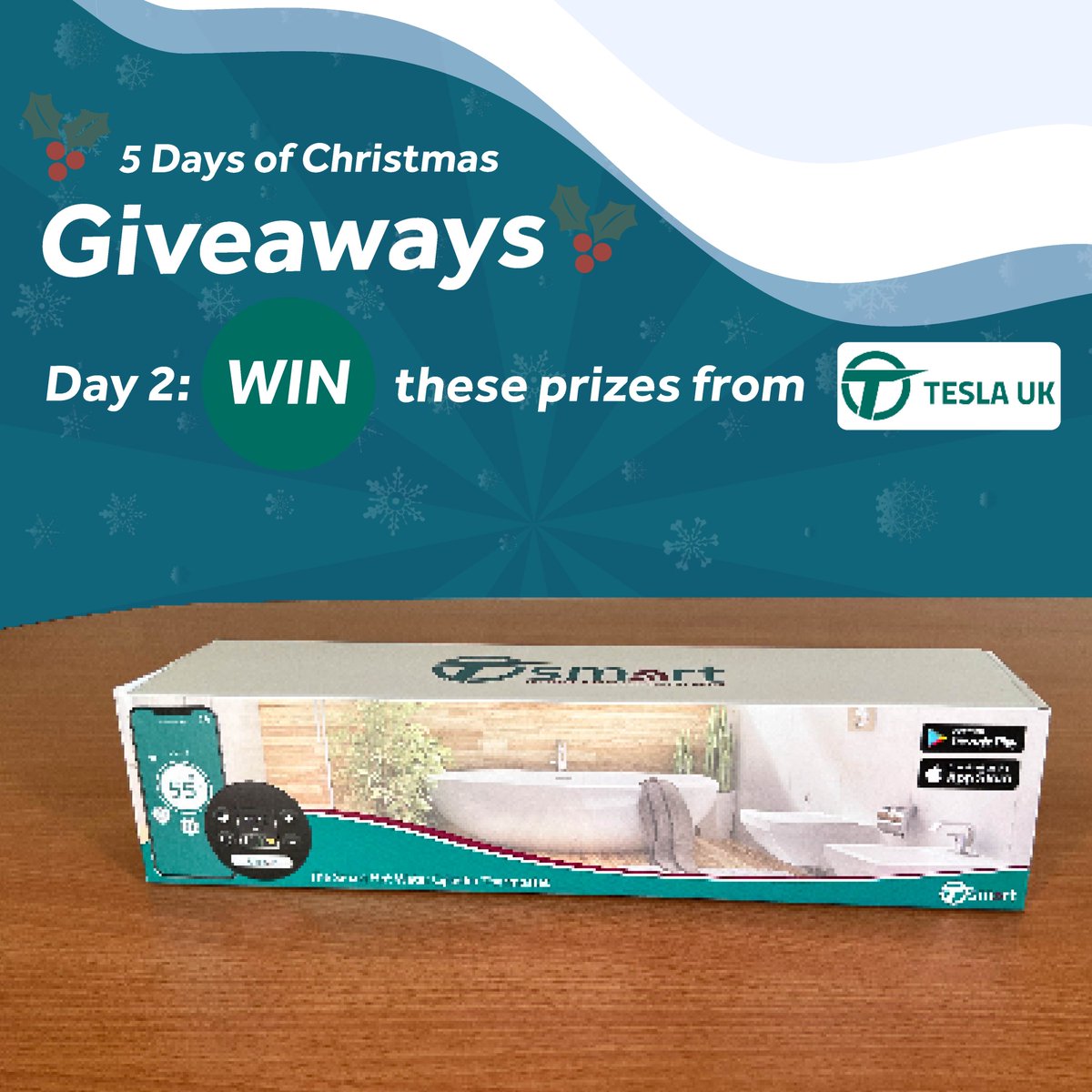 It's Day 2 of our #Christmas #Giveaway 
Up for grabs, we have a brand new #Tesla T-Smart #thermostat upgrade kit TIHTS that allows you to control your heating through your phone!

Interested?
FOLLOW US, LIKE &amp; RETWEET
BONUS ENTRY: Follow us on Instagram too: advancedwaterco