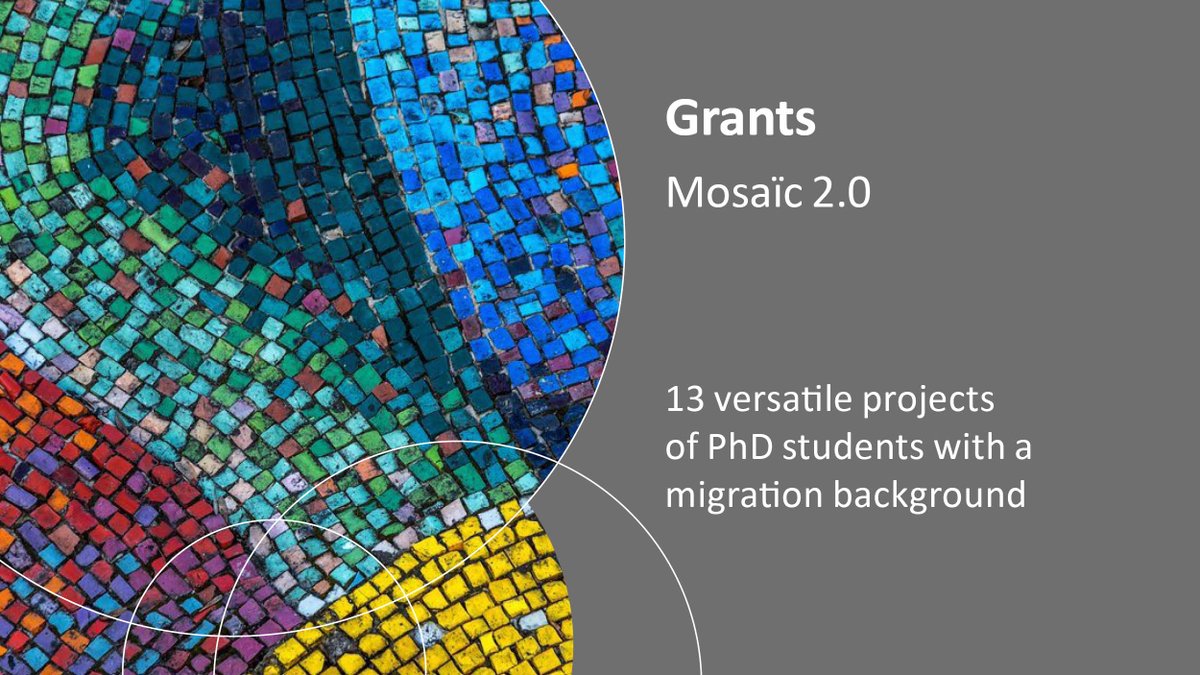 13 PhD students will start their research with a Mosaic 2.0 grant. The new projects will focus on for example growing up as an adopted person of colour in a white family and a scientific understanding of grieving. Read more about the grants: nwo.nl/en/news/from-g…