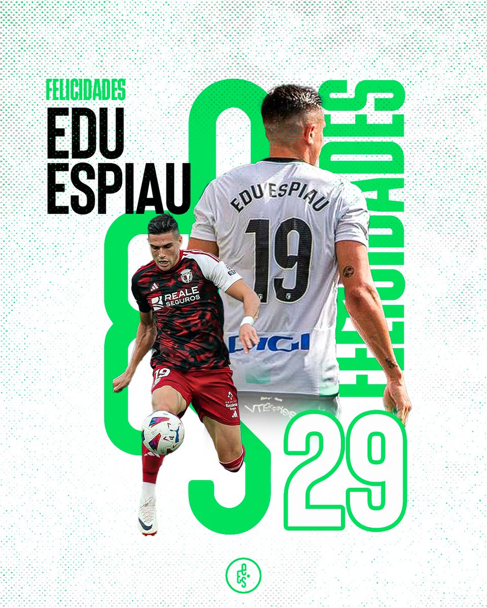 🎂 Día especial para nuestro querido 𝗘𝗱𝘂 𝗘𝘀𝗽𝗶𝗮𝘂, que celebra su 2⃣9⃣ cumpleaños. La #FamiliaEmartSoccer le desea que lo disfrute junto a los suyos.

¡𝐅𝐞𝐥𝐢𝐜𝐢𝐝𝐚𝐝𝐞𝐬, 𝐚𝐦𝐢𝐠𝐨!

#EmartSoccer #SomosEmartSoccer