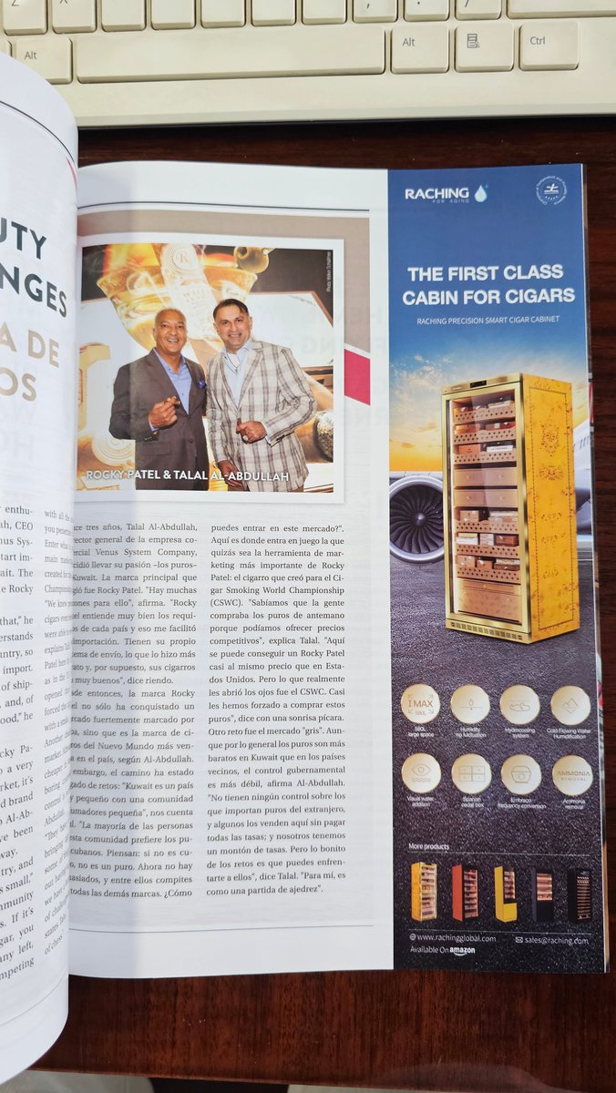 The advertisement of Raching cigar cabinet humidor was placed in the American professional cigar magazine 'Cigar Journal'. Raching has been building warehouses, stores, networks, images, and services in the U.S. market for many years. 
#cigarjournal #cigarhumidor #rachinghumidor