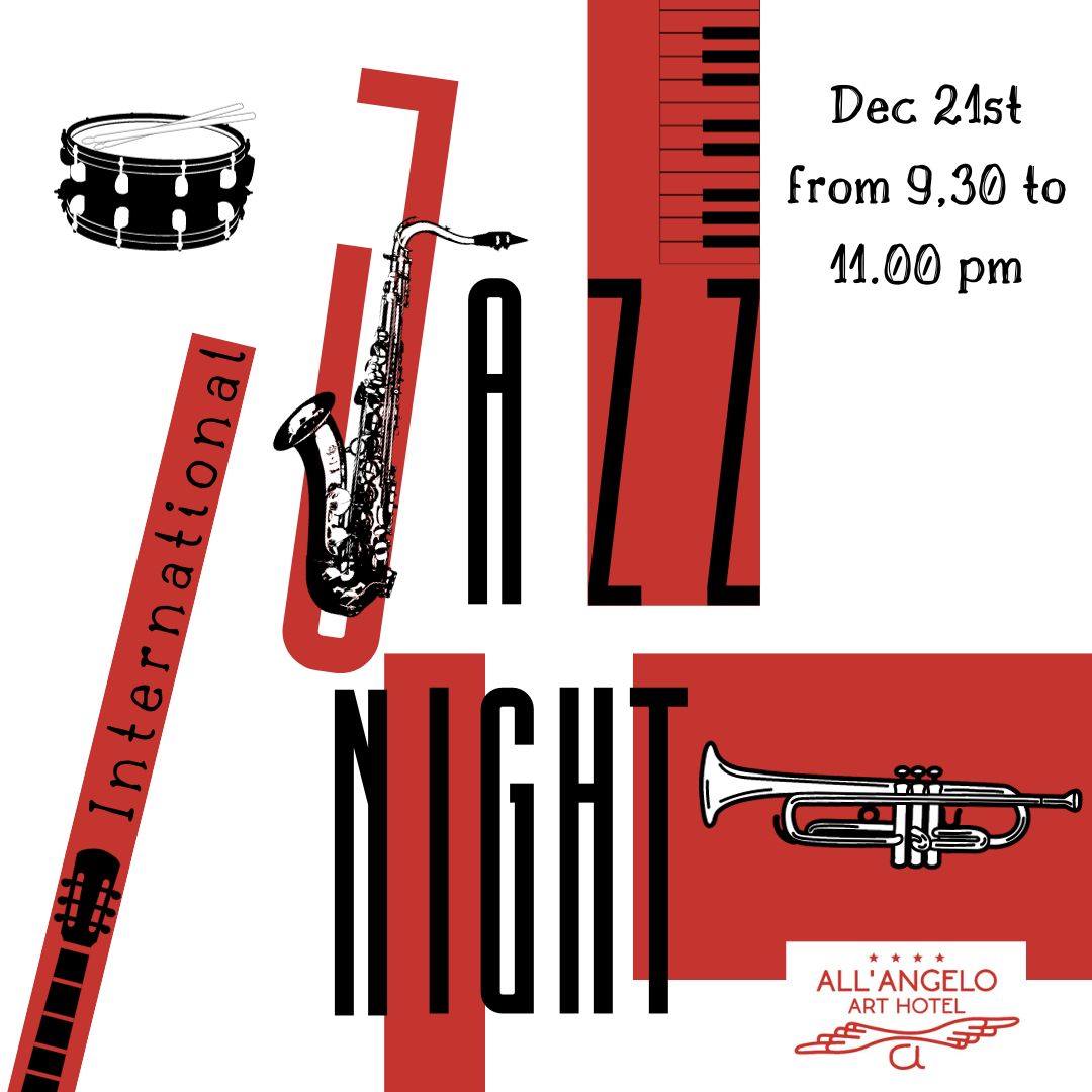 Join us TOMORROW NIGHT, December 21st from 9:30 PM to 11:00 PM for an unforgettable night of jazz with the Venice (k)night Jazz Quartet! 🎶✨
This event is absolutely FREE & open to all!

allangelo.it

#JazzNight #InternationalJazz #FreeEvent #MusicalBliss #venice