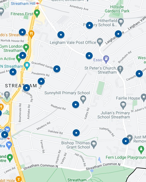 Lambeth Council is currently installing 191 new dockless bays across the borough for rental e-scooters and e-bikes, to reduce pavement clutter. Here is a map of the bays around Streatham Wells area. More info: love.lambeth.gov.uk/more-dockless-…
