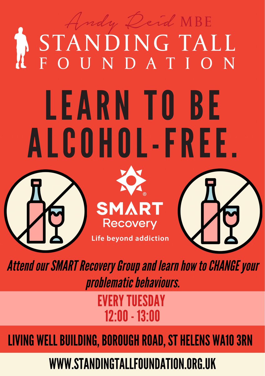 Are you concerned about the Xmas period and the festivities that ensue? Are you already drinking too much and know it’s only going to get worse? Pop in to the Foundation today at 12pm and learn how to be alcohol free! #smartrecovery #alcoholfree #alcoholawareness