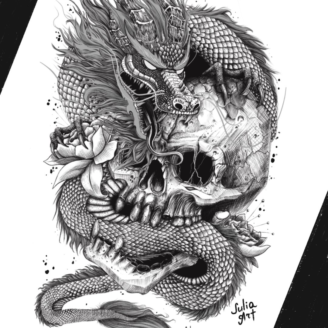 Dragon. Commission work 🐲
#art #dragonart #dragon #artist #juliaart #lineart #tattooart #bnw #sketch #tattoosketch #nft #nftart #NFTCommmunity