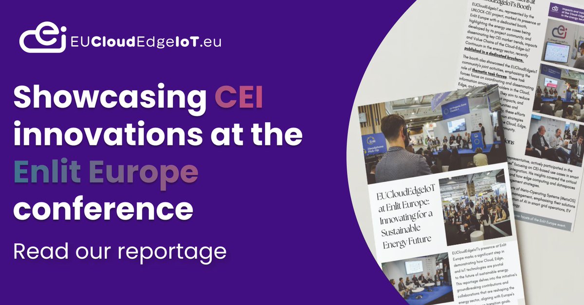EUCloudEdgeIoT (@eu_cloudedgeiot) on Twitter photo Didn't get a chance to meet us at <a href="/Enlit_Europe/">Enlit Europe</a>?💡
No problem! Check out our post-event reportage for a comprehensive look at #CEI innovations presented at our booth and our participation in the "Energy #Dataspaces Technologies" panel discussion.
Read it Didn't get a chance to meet us at <a href="/Enlit_Europe/">Enlit Europe</a>?💡
No problem! Check out our post-event reportage for a comprehensive look at #CEI innovations presented at our booth and our participation in the "Energy #Dataspaces Technologies" panel discussion.
Read it