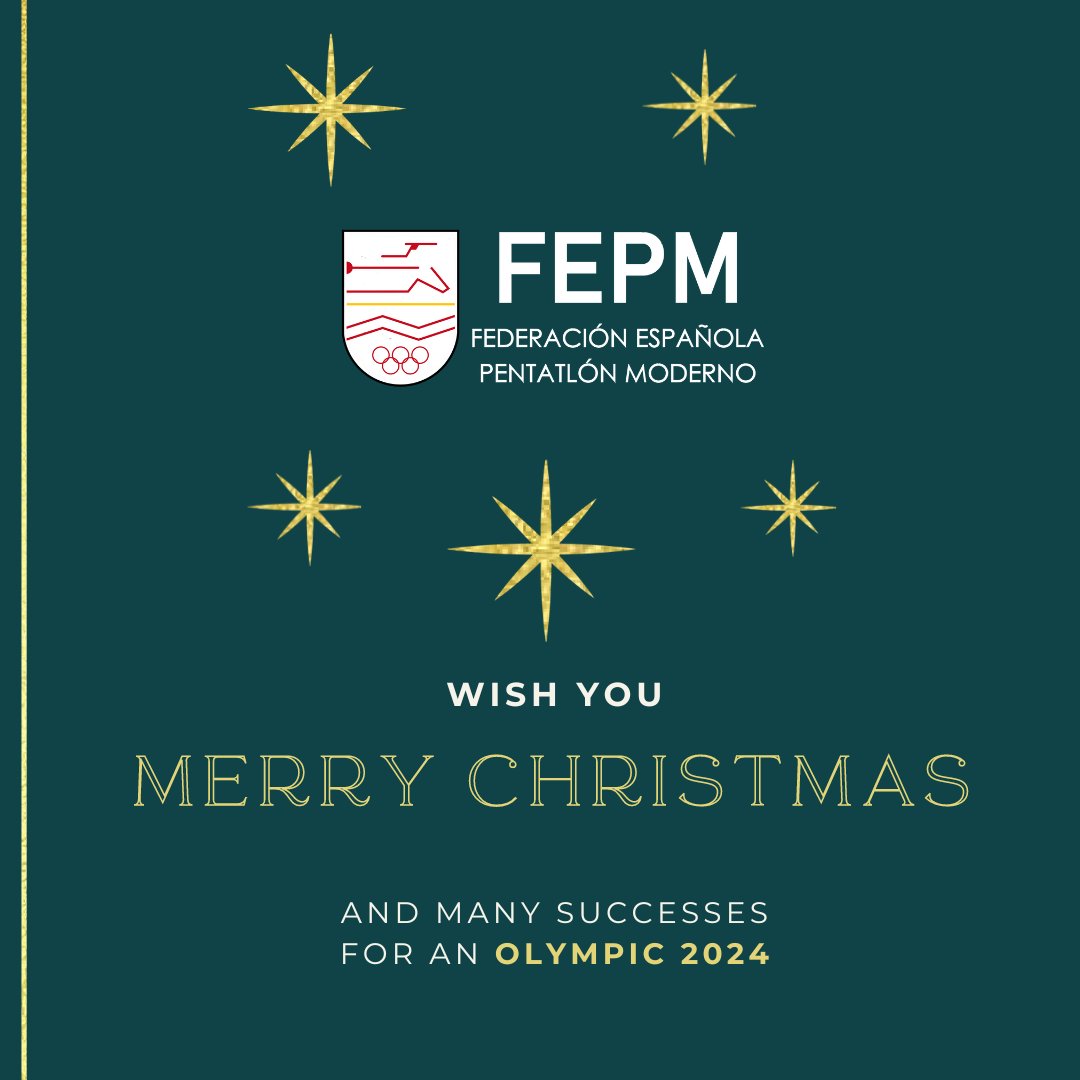 Nuestros mejores deseos en estas fiestas. 🎉
Que el 2024 sea un año lleno de logros, prosperidad y sueños cumplidos.🥇🏇🤺🏊‍♂️🏃🔫
#pentatlonespaña #fepm #deporteespañol #teamesp #deporte #deporteespaña #navidad #feliznavidad #añonuevo #paris2024 #elcorazóndeespaña #Felicidades