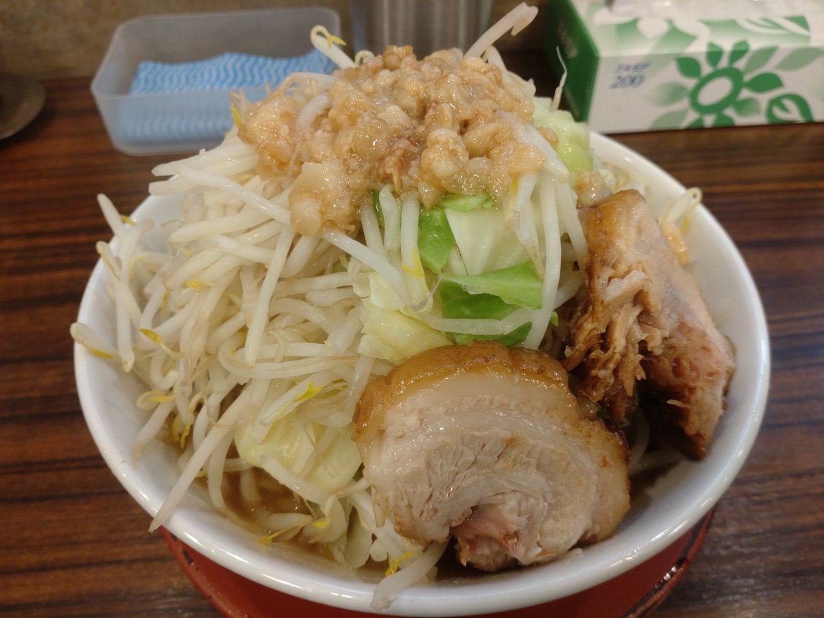 今日の夜ラー🍜
西川口　百人力
ラーメン普通野菜マシ脂チョイ😋
良き良き